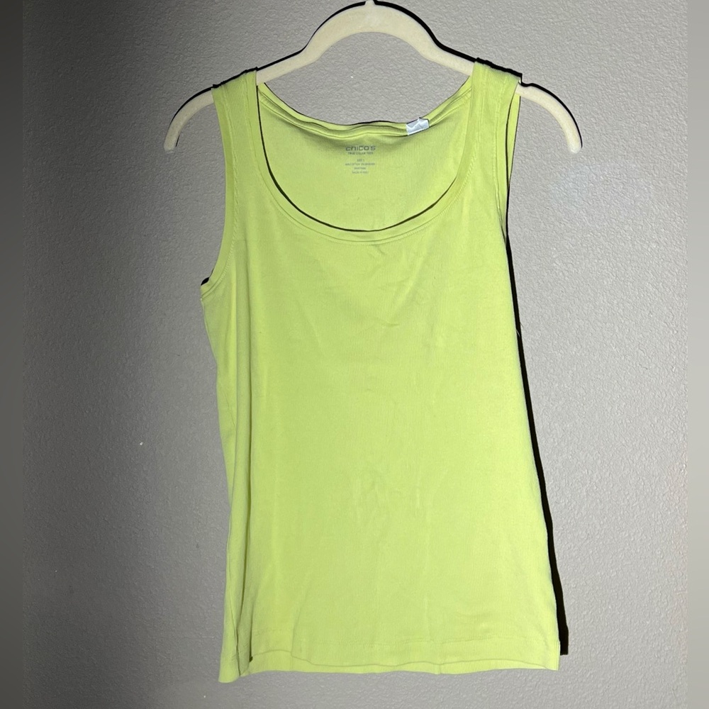 Chicos Lime Green Tank Top Size 1